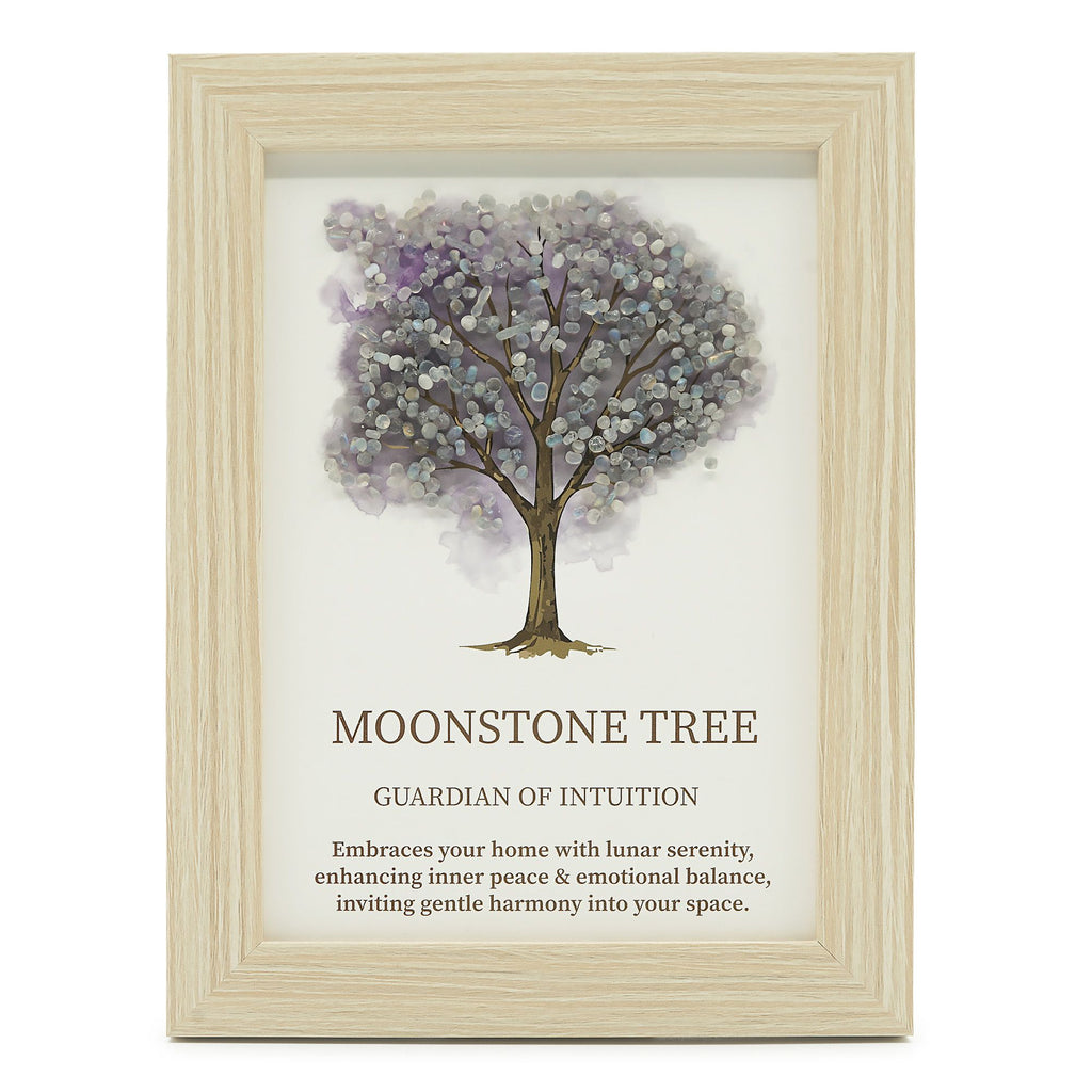* Tableau décoratif Arbre de Vie en pierre de lune, 20 × 14,7 × 1 cm