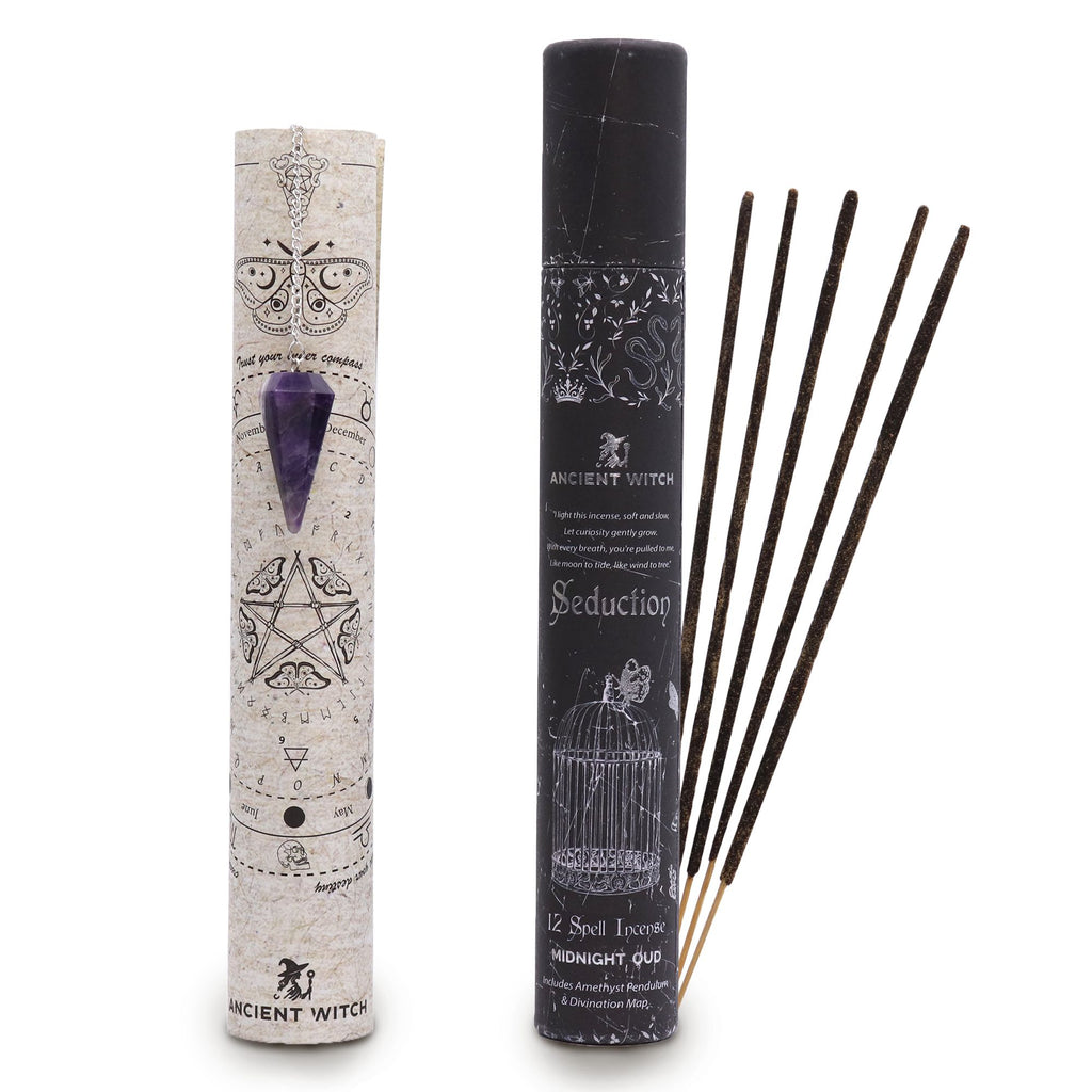 Encens rituel Ancient Witch – Séduction – Pendule en améthyste