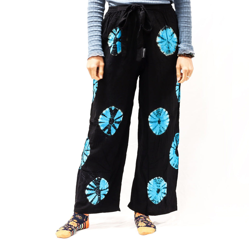 Pantalon de Détente Style Japonais – Noir & Bleu – L