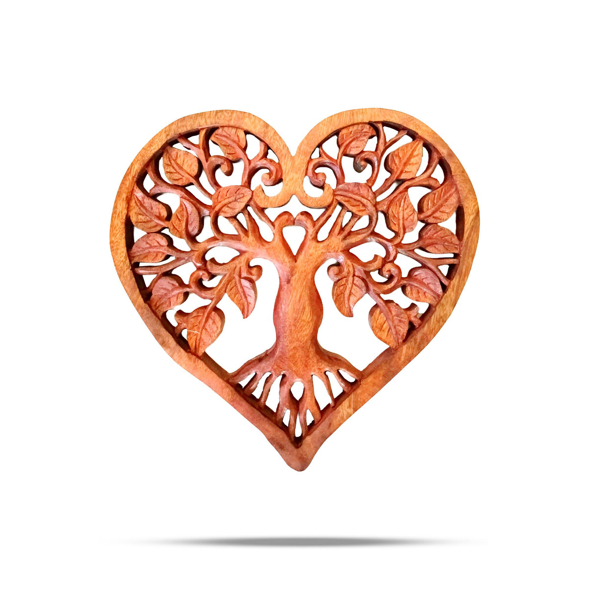 * Panneau décoratif en bois Arbre de Vie en forme de cœur, 30 cm