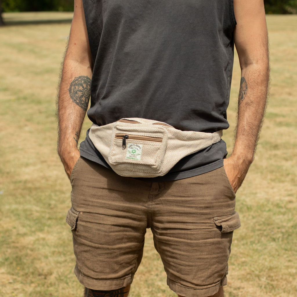 Sac Banane en Coton et Chanvre Naturel – Style Ceinture Artisanal