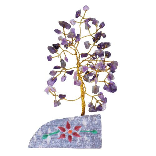 Arbre décoratif en améthyste – 80 pierres