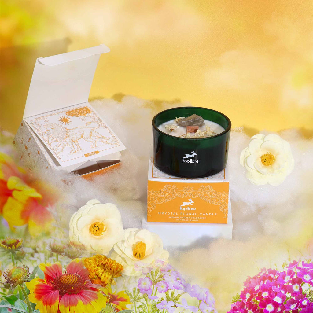 Bougie Magique aux Fleurs & Cristaux Hop Hare – Le Lion
