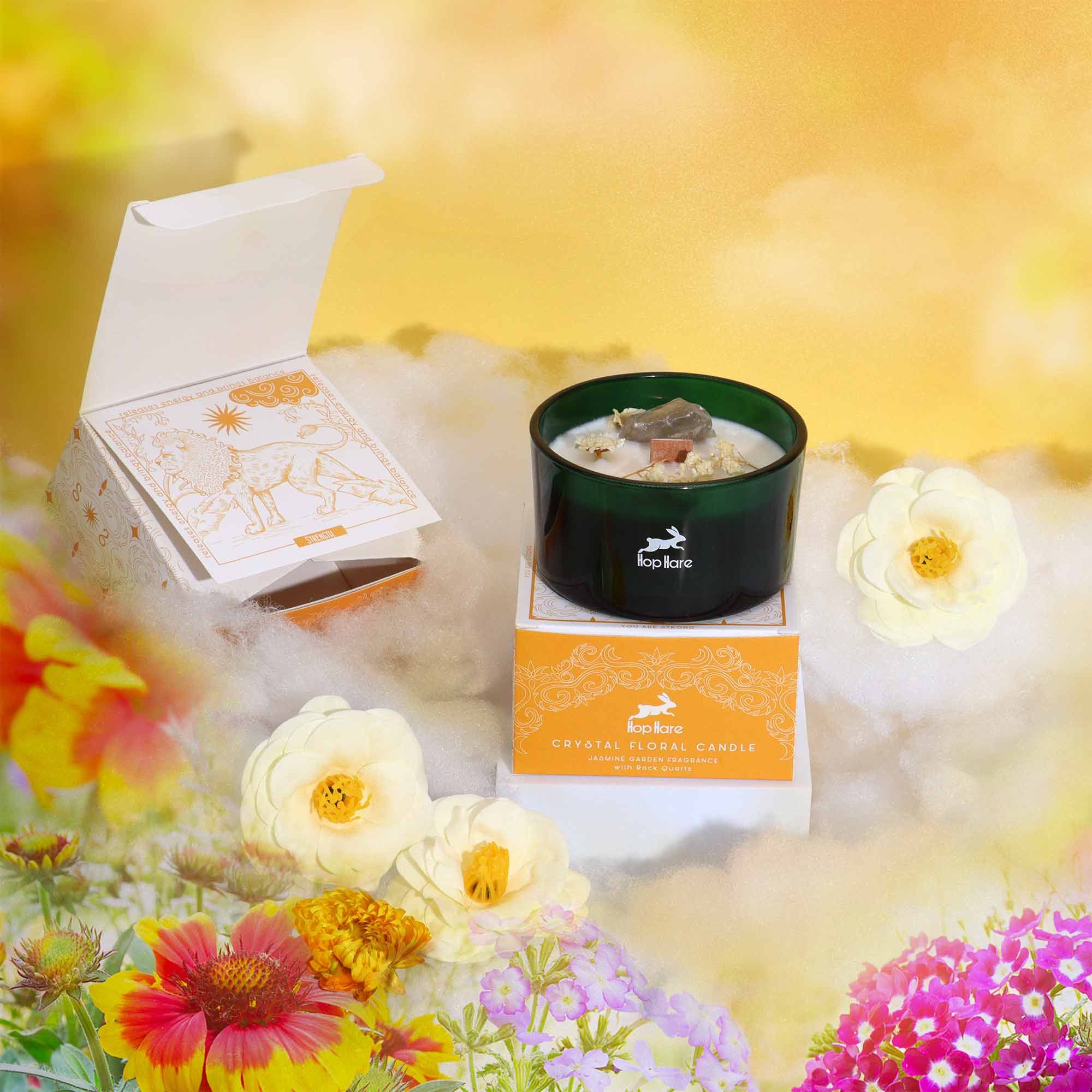 Bougie Magique aux Fleurs & Cristaux Hop Hare – Le Lion