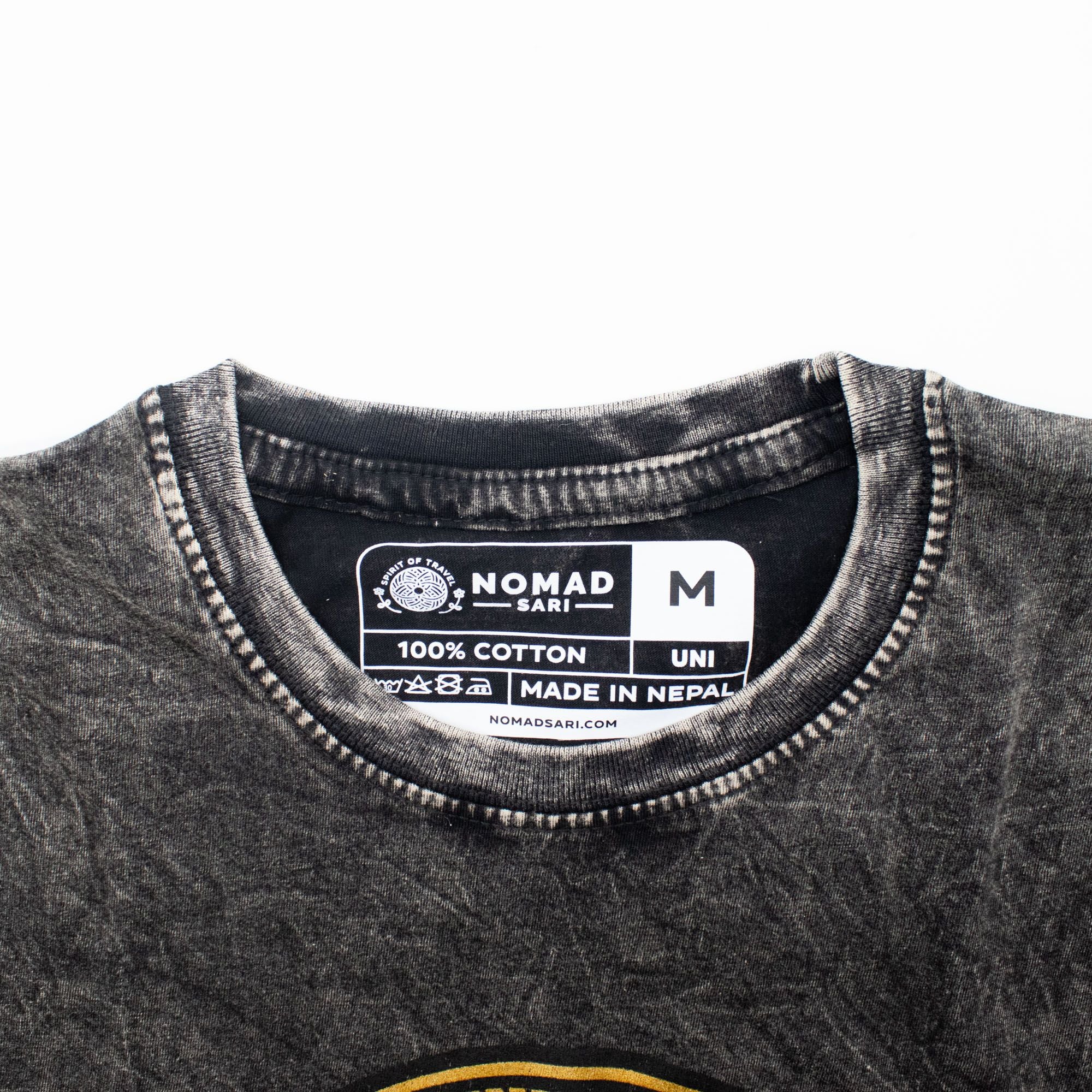 * T-Shirt en Coton Délavé Nomad Sari – Rebel – Anthracite – M