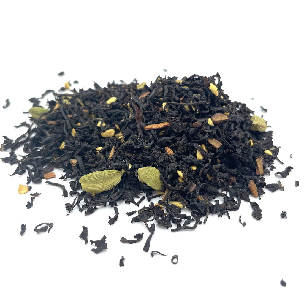 Thé Noir Chai Bio 50g – Gingembre Cannelle Cardamome Poivre Noir | Sachet Artisanal