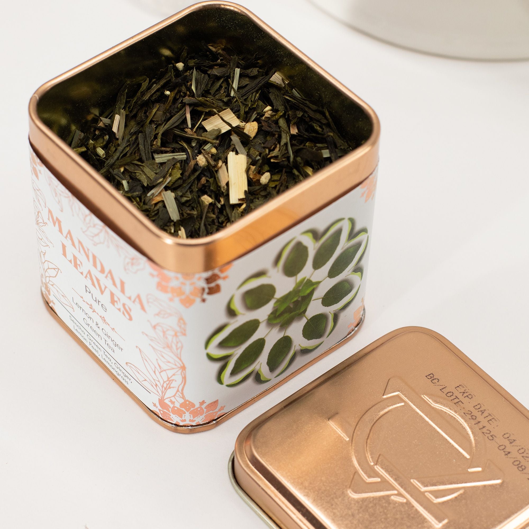 Thé Vert Citron & Gingembre Eco Classic 50g – Mélange Artisanal Revigorant | Boîte Métallique