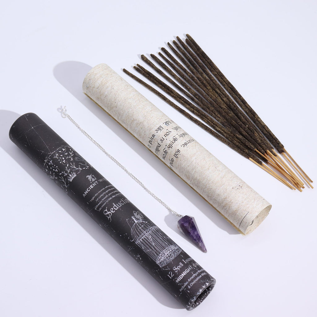 Encens rituel Ancient Witch – Séduction – Pendule en améthyste