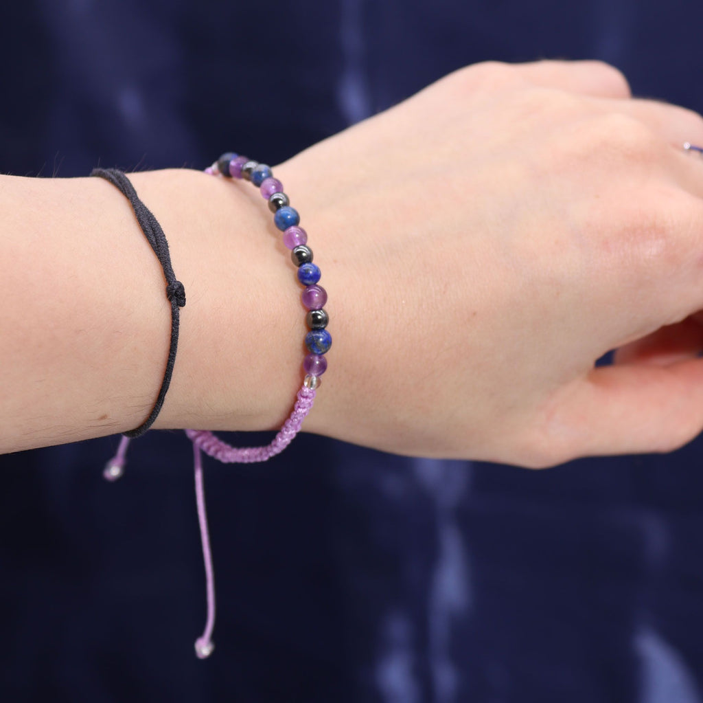 * Bougie Cristal Zodiaque avec Bracelet en Pierres Précieuses – Verseau