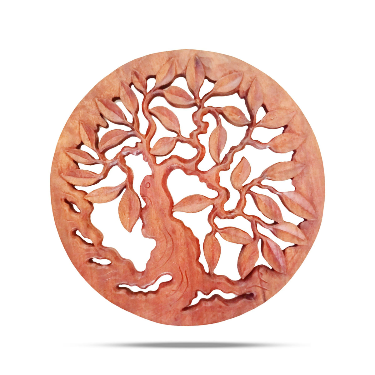 * Panneau décoratif rond en bois Arbre de Vie, modèle épais, 40 cm