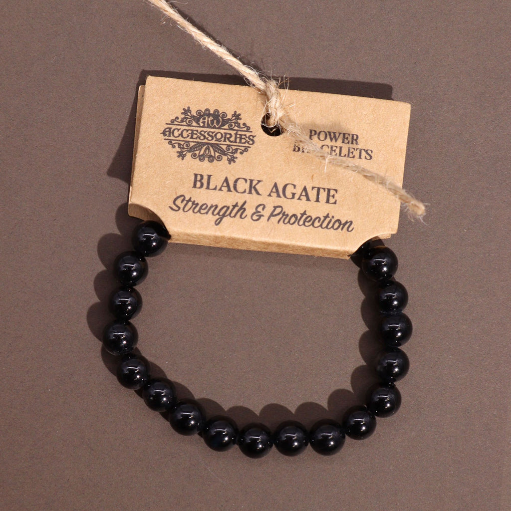 * Bracelet Power – Agate Noire