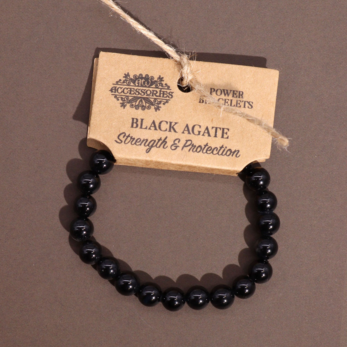 * Bracelet Power – Agate Noire
