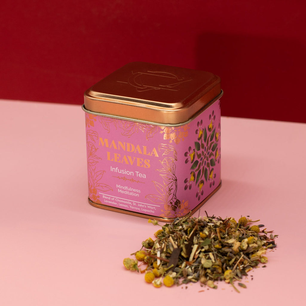 Thé Méditation Pleine Conscience 50g – Camomille Lavande Mélisse Millepertuis | Boîte Métallique