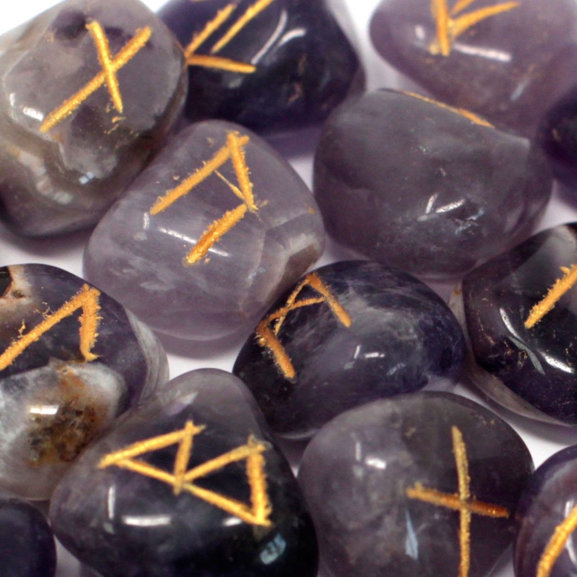 Runes Indiennes en Pochette - Améthyste