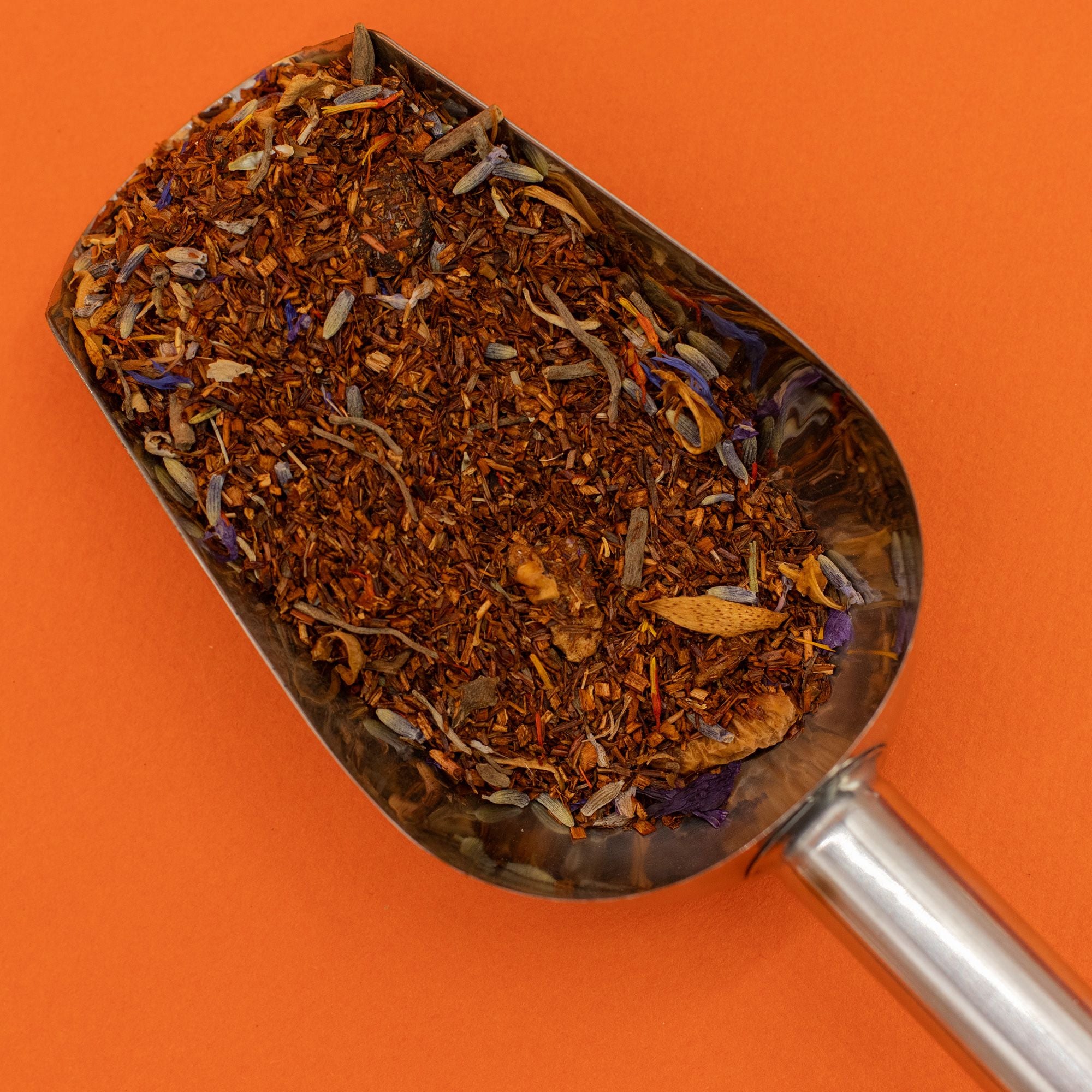 Red Bush Relax Tea 50g – Infusion Rooibos Lavande Fleur d’Oranger Valériane | Boîte Métallique