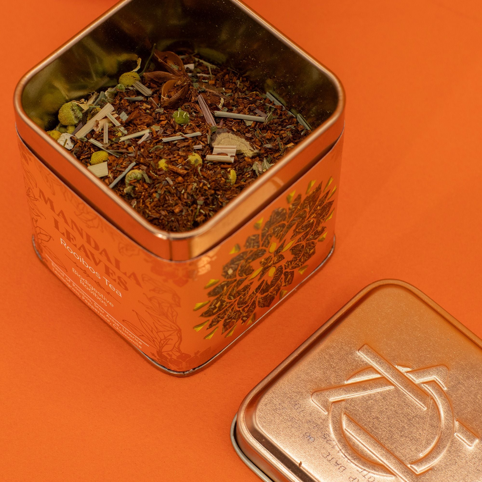 Thé Rooibos Bio Biodigest 50g – Infusion Digestive Anis Étoilé Menthe Camomille | Boîte Cuivrée