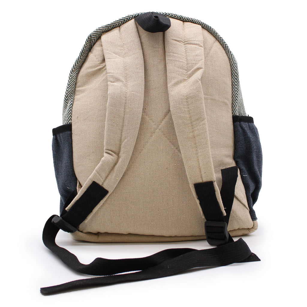 Petit Sac à Dos en Chanvre – Style Corde & Poches | Artisanal Népal