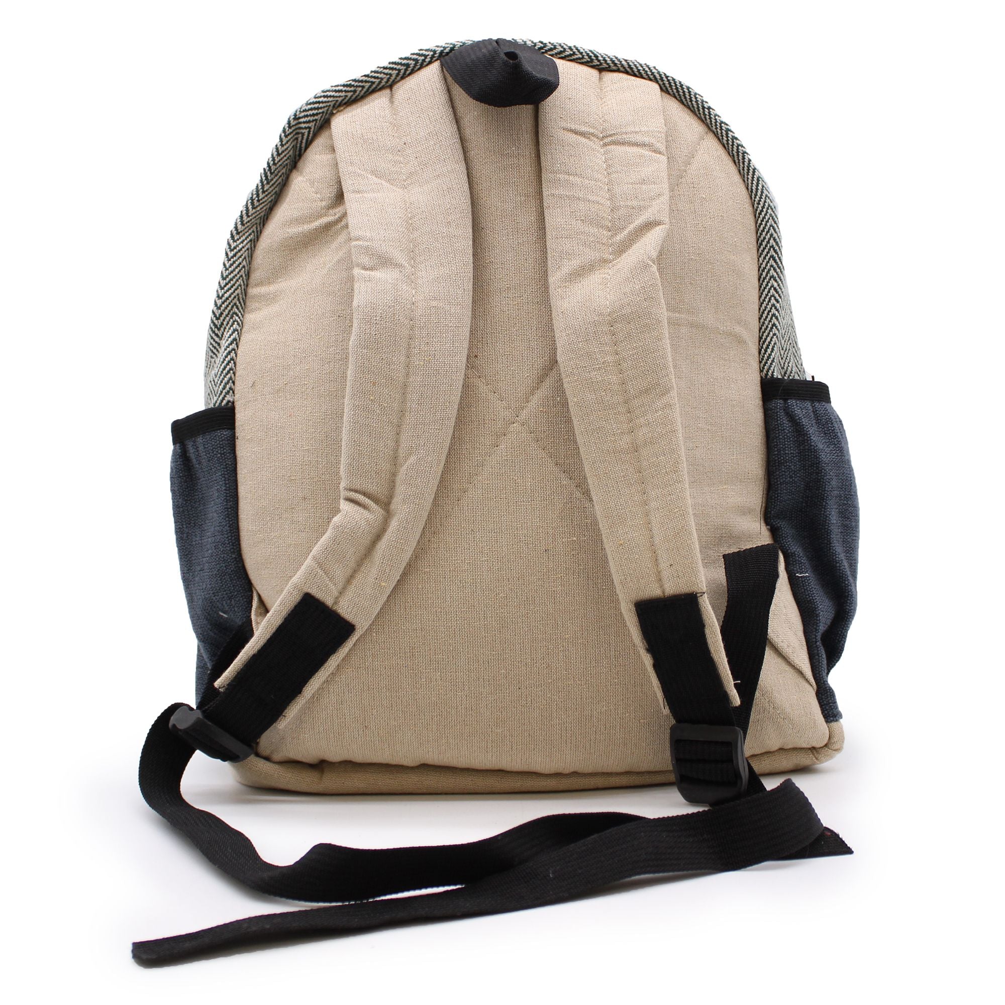 Petit Sac à Dos en Chanvre – Style Corde & Poches | Artisanal Népal