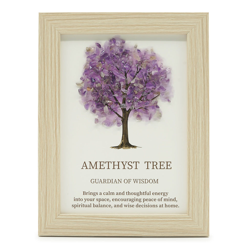 * Tableau décoratif Arbre de Vie en améthyste, 20 × 14,7 × 1 cm