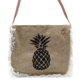 Sac en Jute Brodé Ananas | Artisanat Balinais | Style Tropical & Bohème