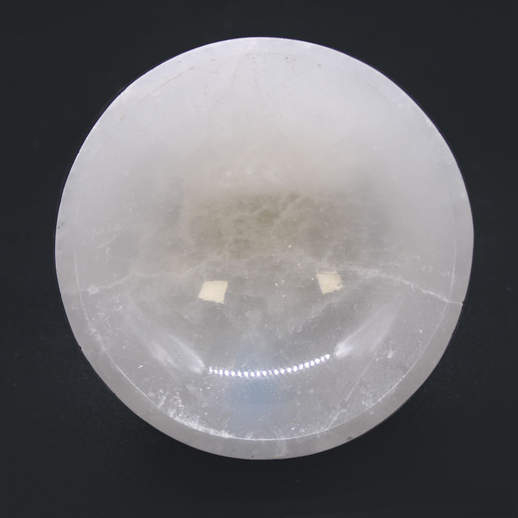 Coupelle ronde en sélénite – 8 cm