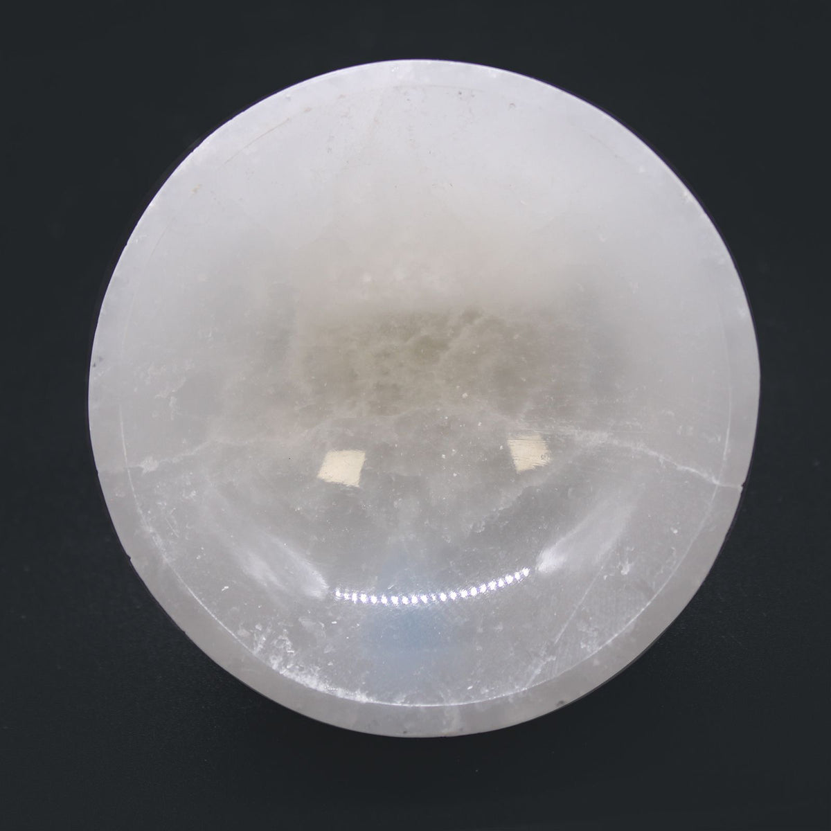 Coupelle ronde en sélénite – 8 cm