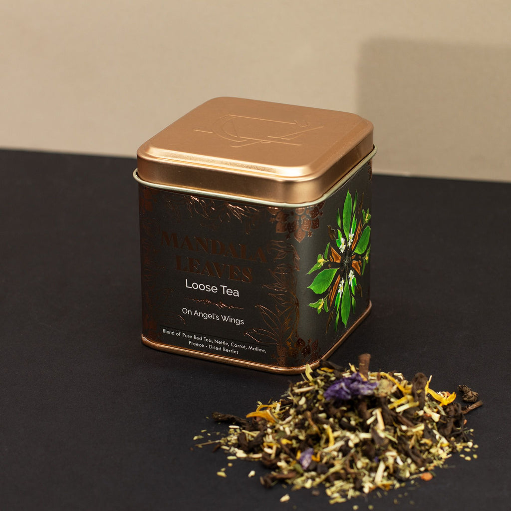 Thé Sur les Ailes des Anges 50g – Infusion Rooibos Maté Fruits Rouges | Boîte Métallique