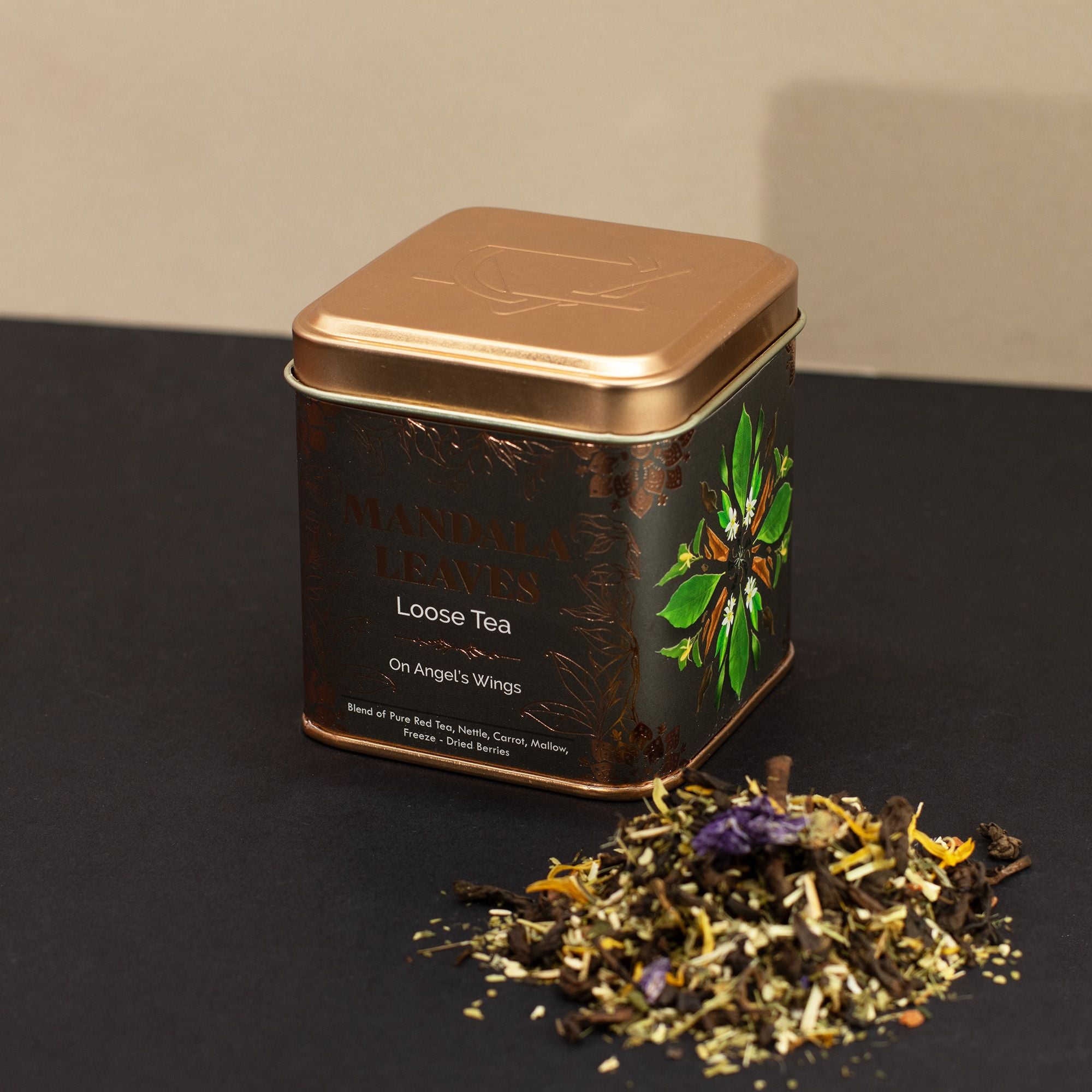 Thé Sur les Ailes des Anges 50g – Infusion Rooibos Maté Fruits Rouges | Boîte Métallique