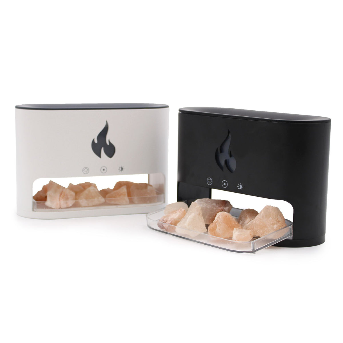 * Diffuseur aromatique Blaze – Compartiment à sel de l’Himalaya, USB-C et effet flamme (sel inclus)