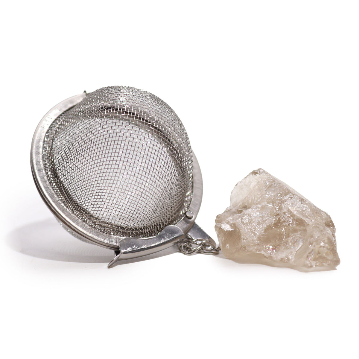 * Infuseur à thé avec pierre brute de quartz fumé