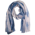 Foulard Femme Bleu Poudré & Fil Doré Scintillant – Collection Nomad Sari Party Shine (180x50cm)