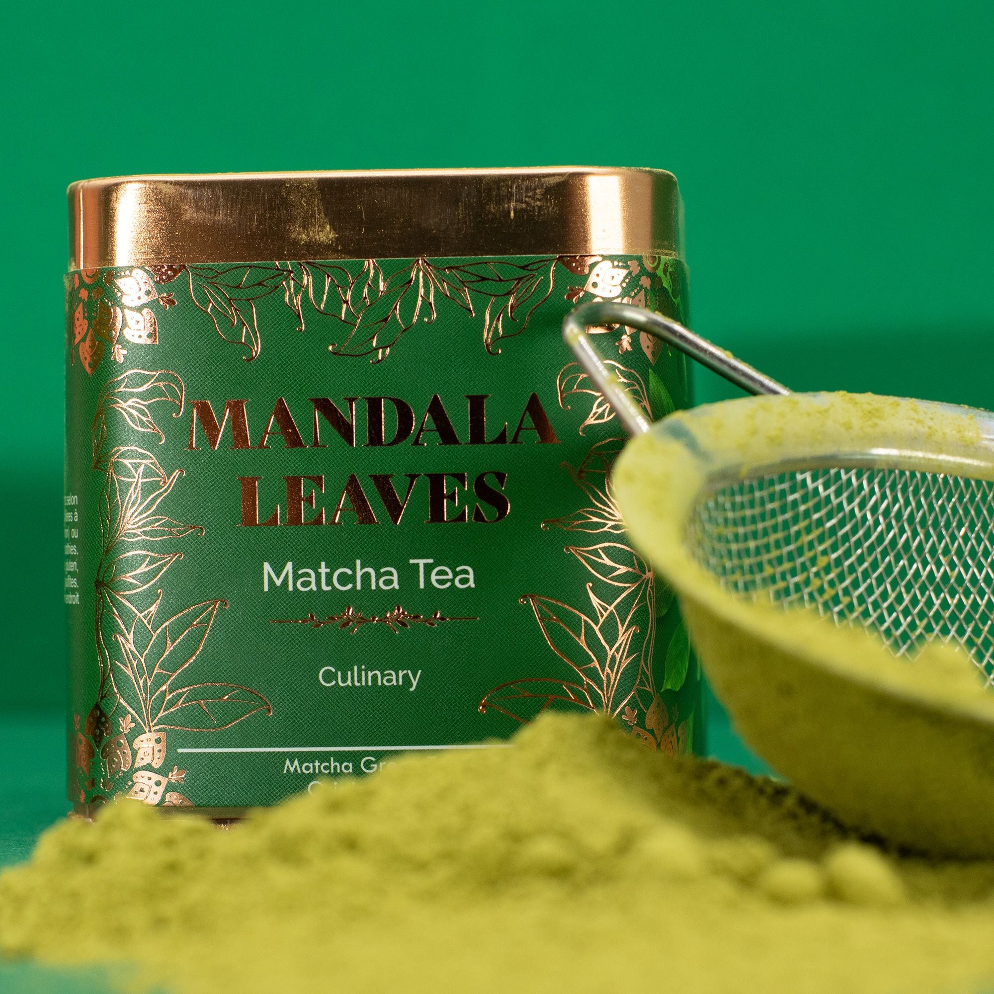 Matcha Culinaire Bio 50g – Poudre de Thé Vert Japonais | Lattes Smoothies Pâtisserie | Boîte Métallique