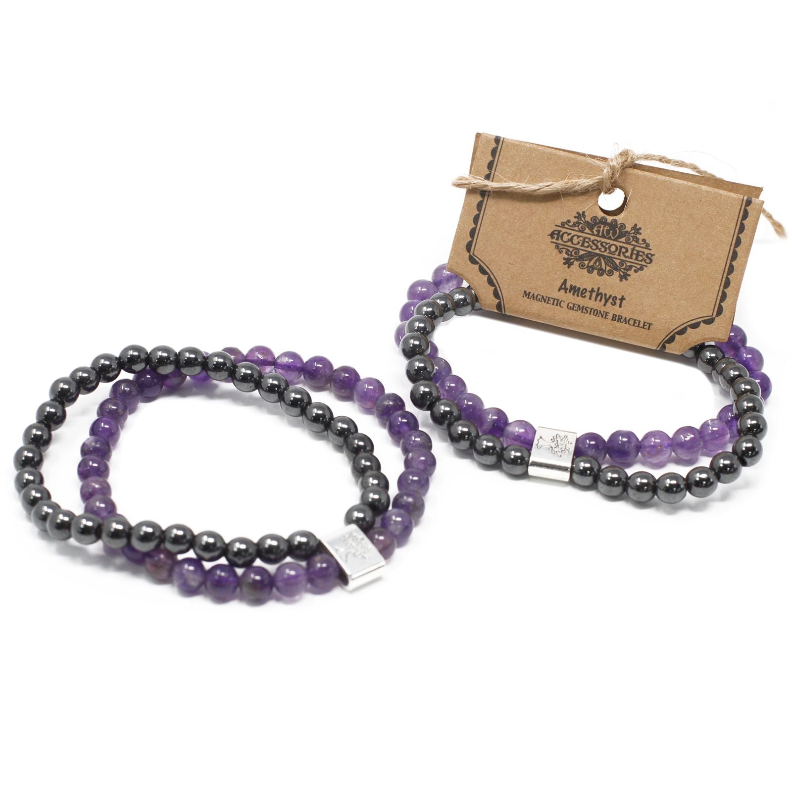Bracelet Magnétique en Pierres Naturelles – Améthyste