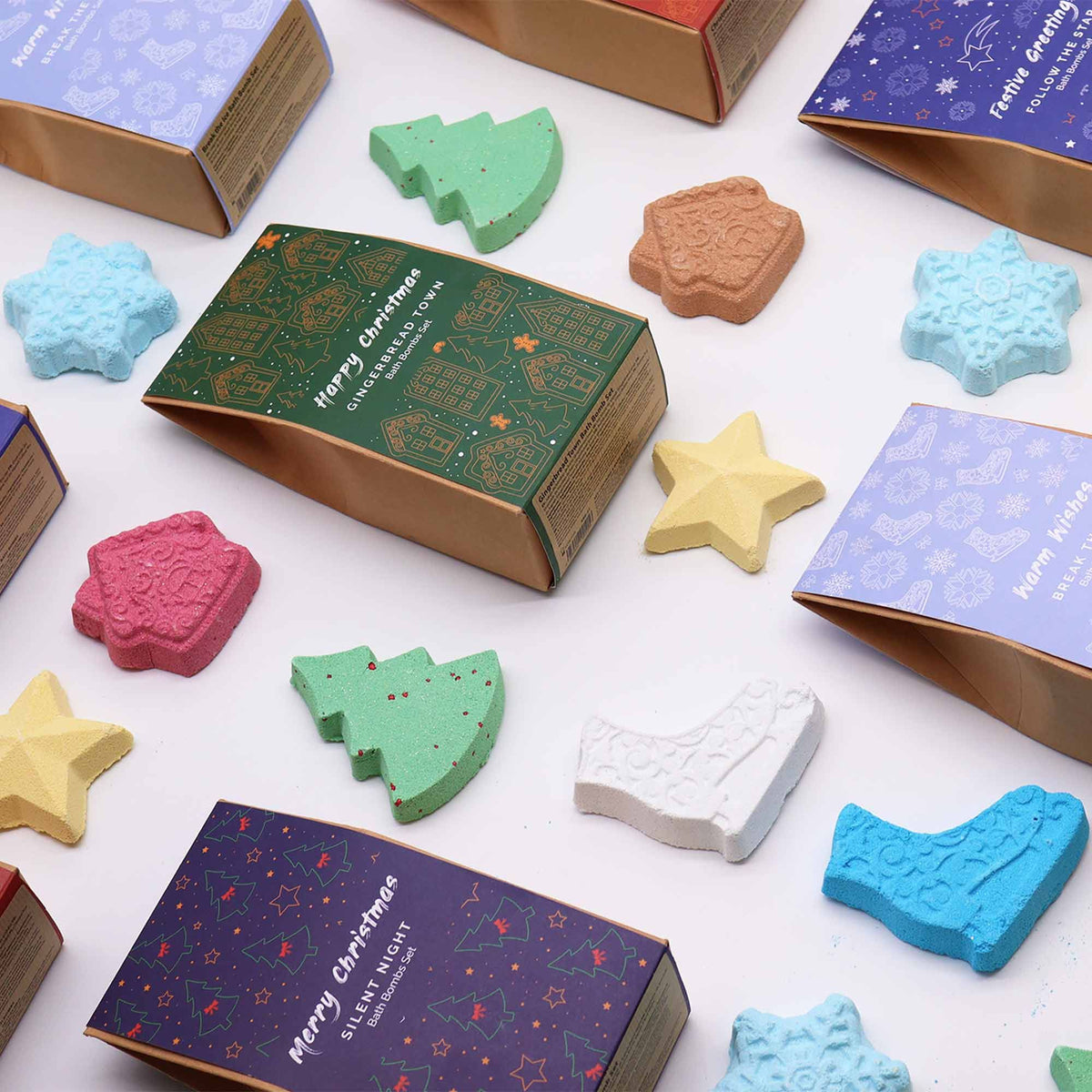 * Coffret cadeau de bombes de bain de Noël Douce Nuit