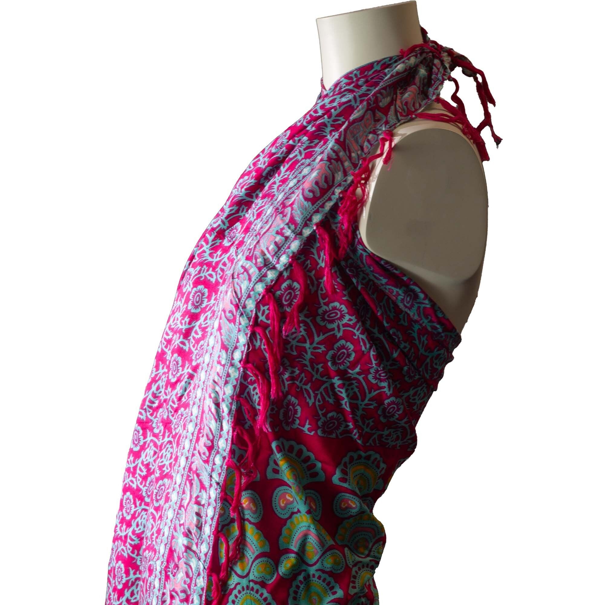 Sarong Mandala Bali – Bleu Canard & Violet