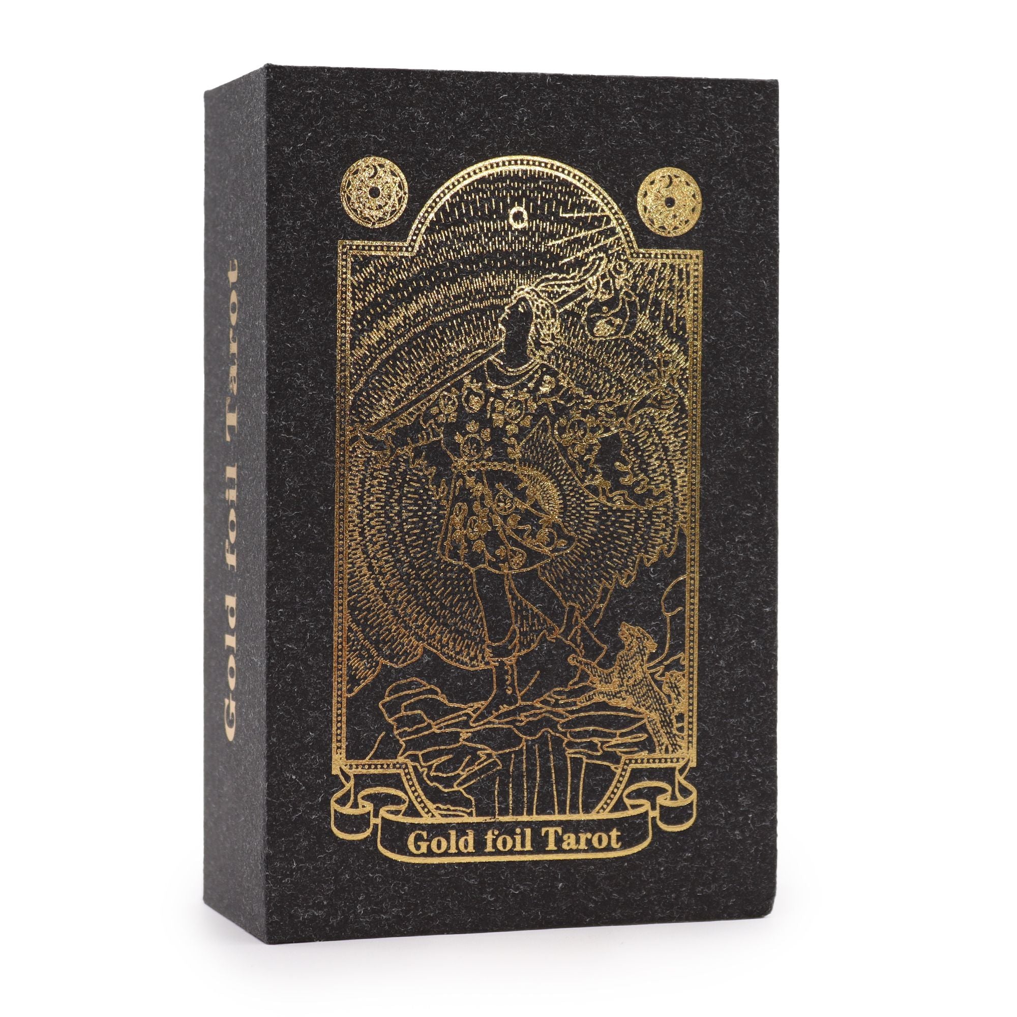 Coffret de Tarot Doré avec Livre - Boîte Cadeau