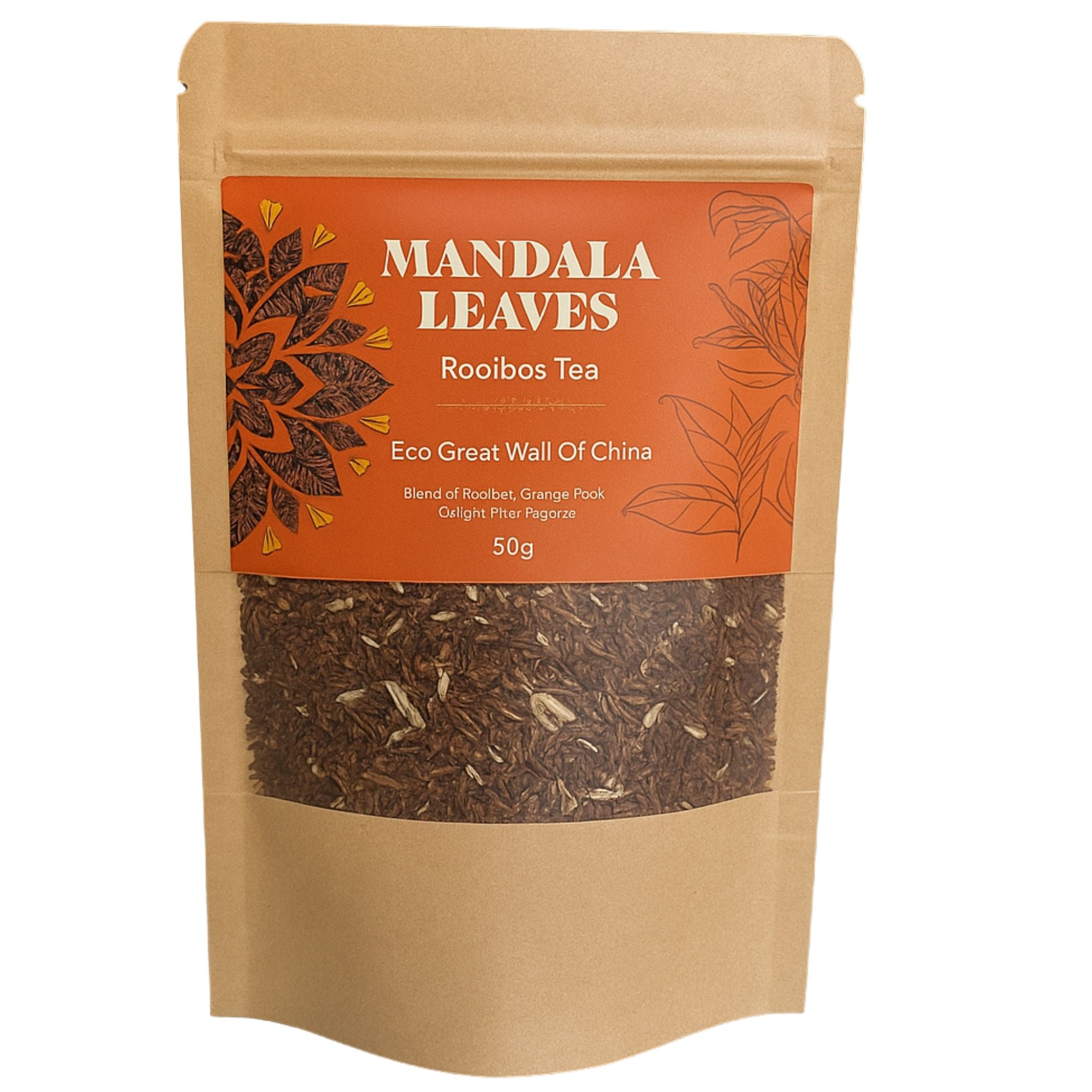 Rooibos Eco Grande Muraille de Chine 50g – Orange Gingembre Citronnelle | Sachet Artisanal