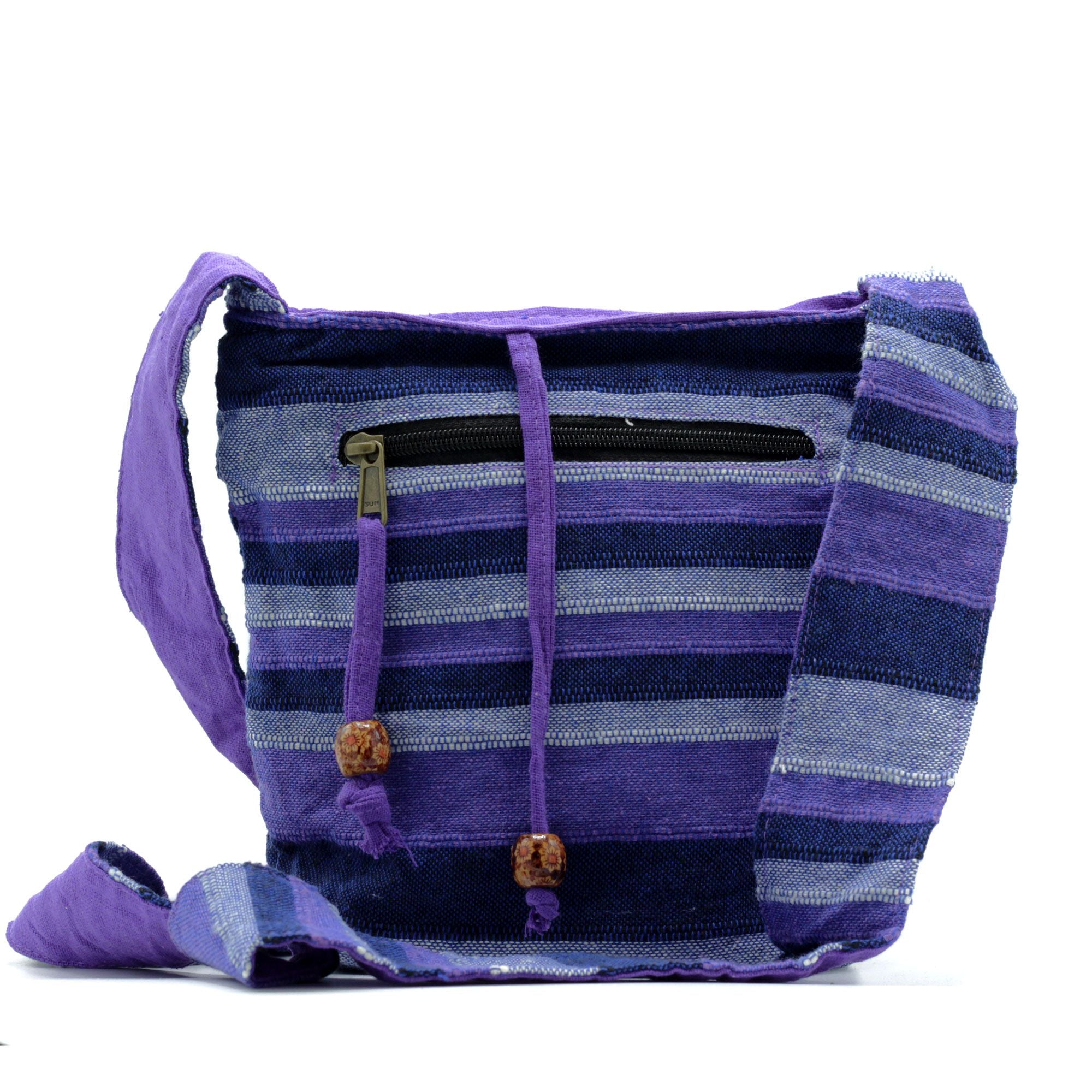 Sac Sling Népalais Bleus des Grands Fonds – Format Standard | Ultra-Léger | Artisanal