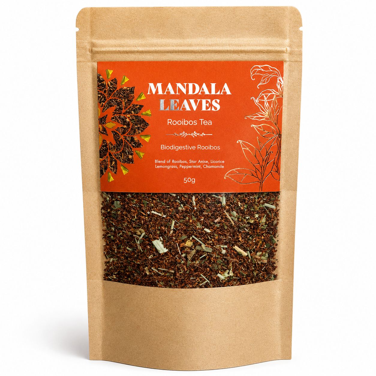 Rooibos Bio Biodigest 50g – Infusion Digestive Anis Étoilé Menthe Camomille | Sachet Artisanal
