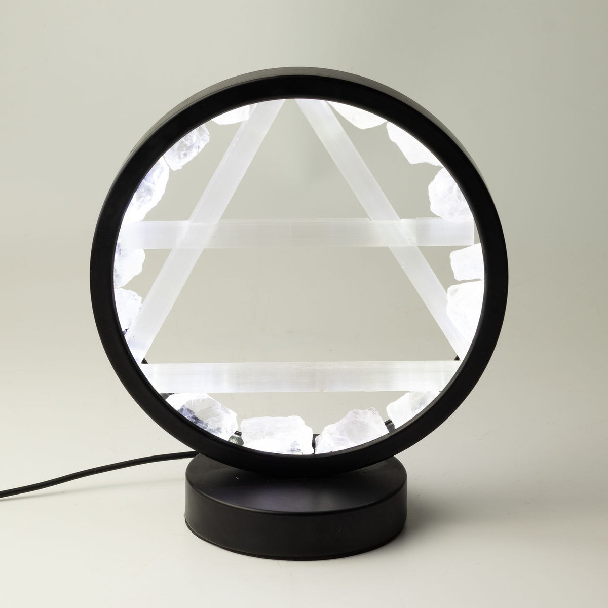 * Lampe halo Air – Quartz clair et sélénite