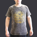 * T-Shirt en Coton Délavé Nomad Sari – Hamsa – Gris Foncé – S