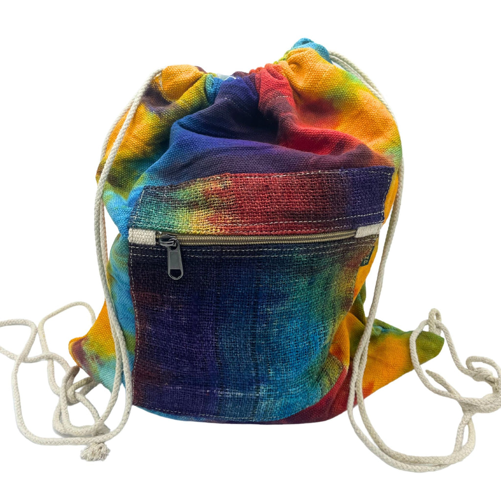 Sac à Cordon Tie-Dye en Chanvre – Teinture Artisanale | Fait Main Népal