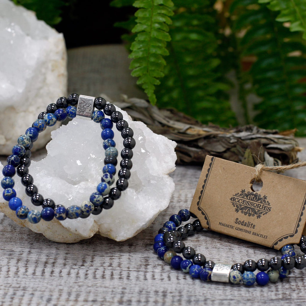 Bracelet Magnétique en Pierres Naturelles – Sodalite