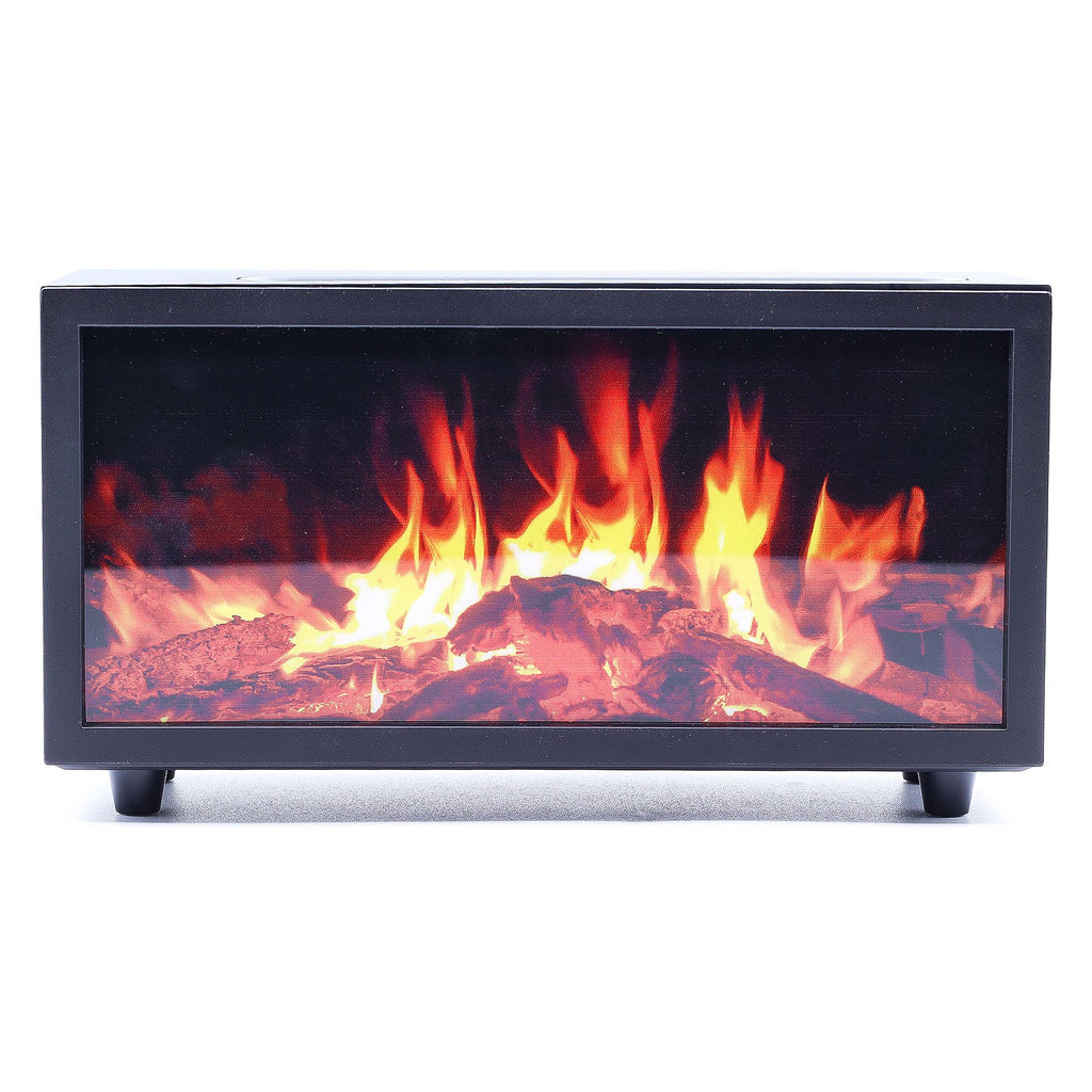 * Diffuseur aromatique effet flamme avec chants d’oiseaux – Noir, USB et éclairage multicolore