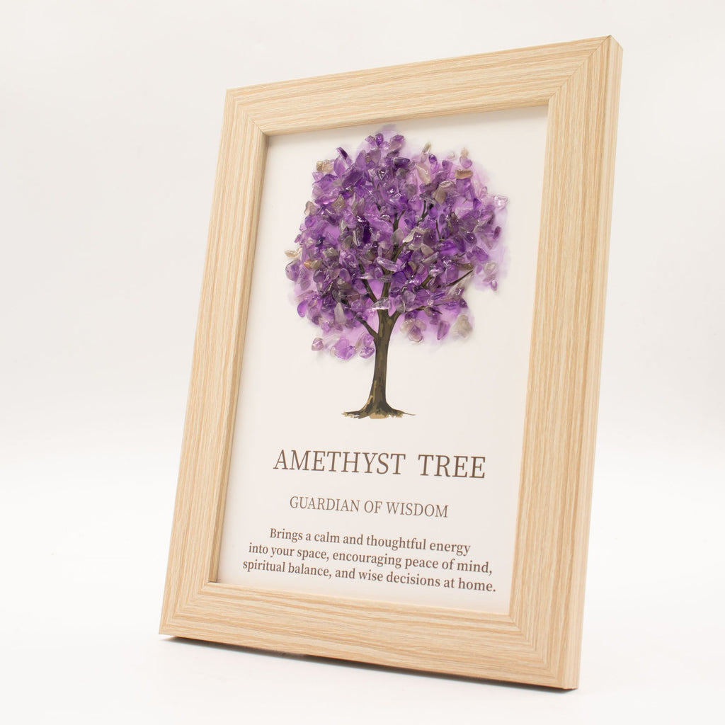 * Tableau décoratif Arbre de Vie en améthyste, 20 × 14,7 × 1 cm