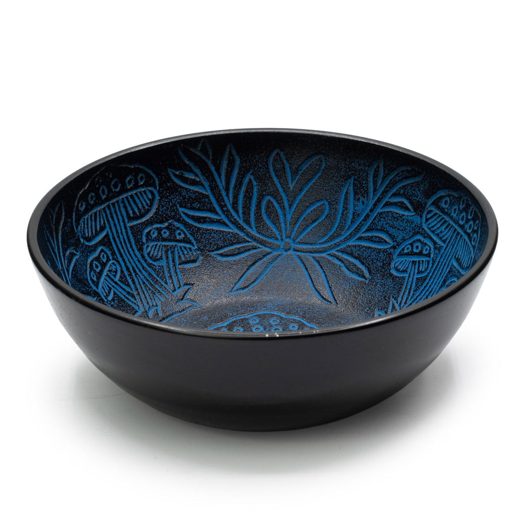 * Bol chantant en aluminium – Champignon magique – Bleu (20 cm)