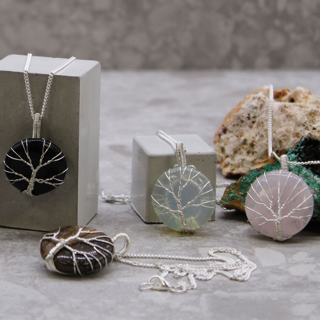 Collier arbre de vie en améthyste