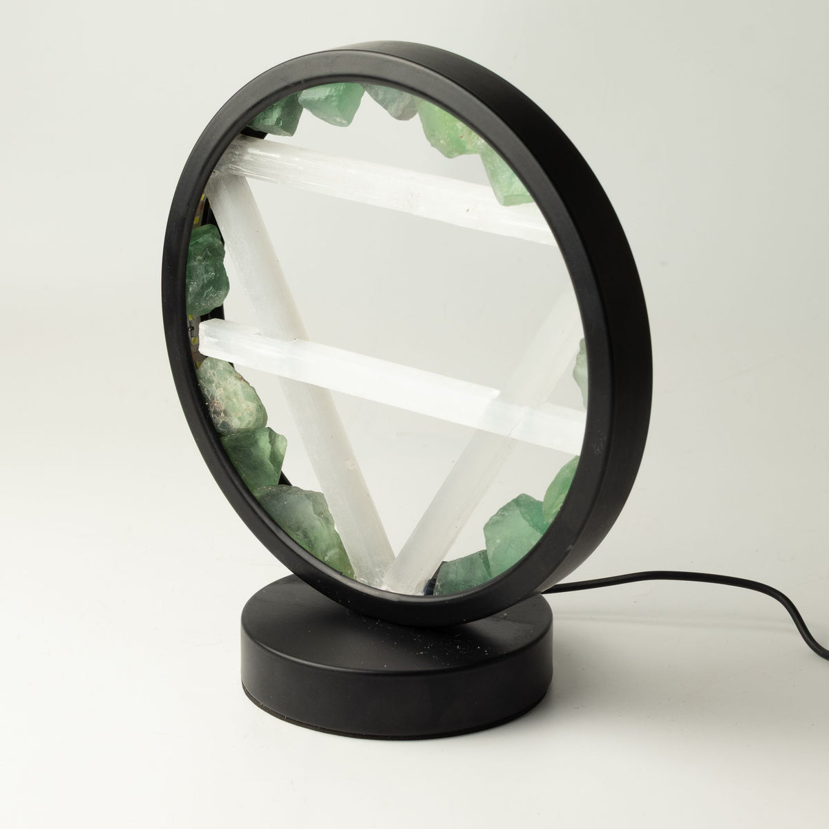 * Lampe halo Terre – Aventurine et sélénite