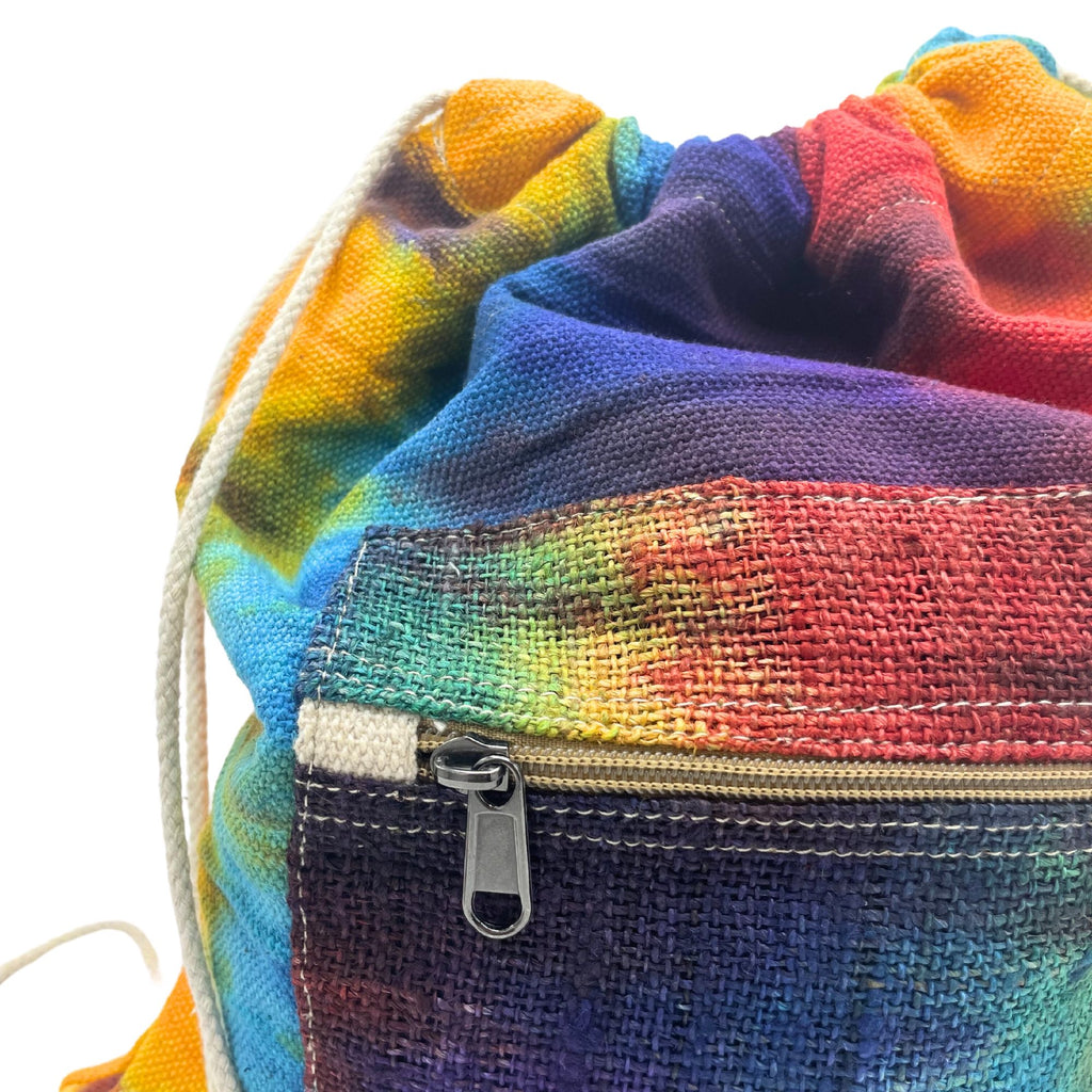 Sac à Cordon Tie-Dye en Chanvre – Teinture Artisanale | Fait Main Népal