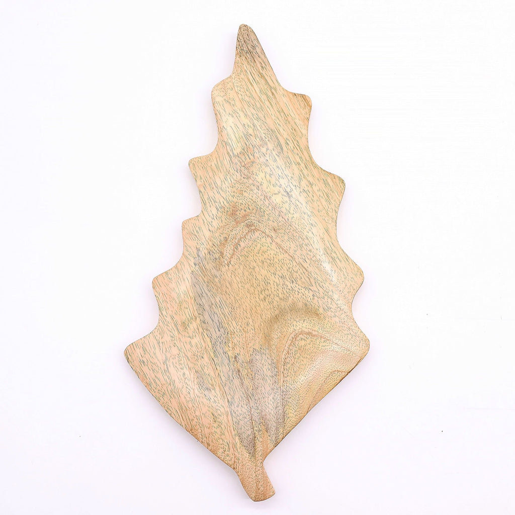 * Perdu dans la forêt – Bol en bois émaillé en forme de feuille – 33 × 17 cm